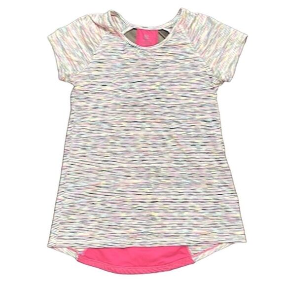 🌴 C9 by Champion Athletic DriFit Tee Shirt Girls XL(14-16) Pink Space Dye - Picture 1 of 11